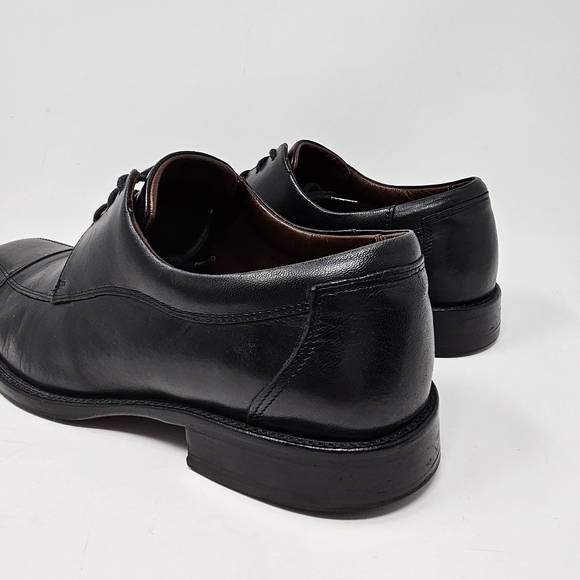 Johnston & Murphy Dobson Black Leather Cap Toe Sheepskin Lining Mens Size US 11 - Picture 10 of 14